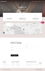 Church Website Contact Page